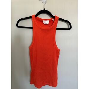Women’s 7 for All Mankind Sleeveless Tank Top in Orange SZ S